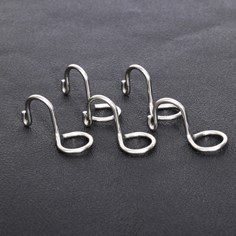 1pc Hook Sambungan Gantungan Simple Stainless Steel/Rak Gantung Baju Bearing Beban Kuat/Kait Cascading Hemat Ruang Lemari