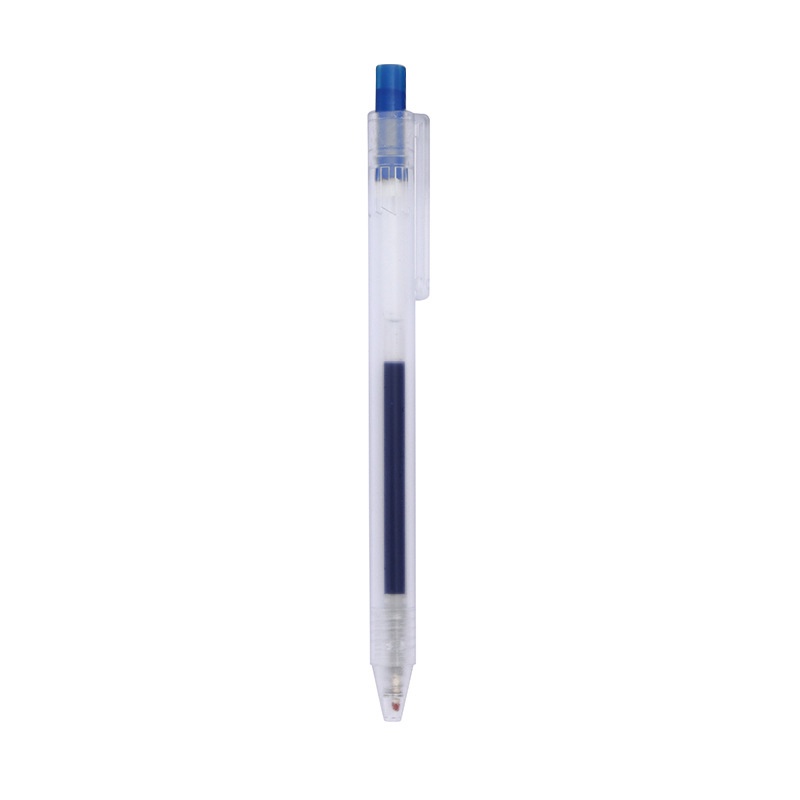 [Harga Grosir] 1pc 0.5mm Alat Tulis Siswa Plastik Halus Hitam Biru Merah Pulpen 3warna Pena Tanda Tangan Simple Press Pena Netral Perlengkapan Kantor Sekolah