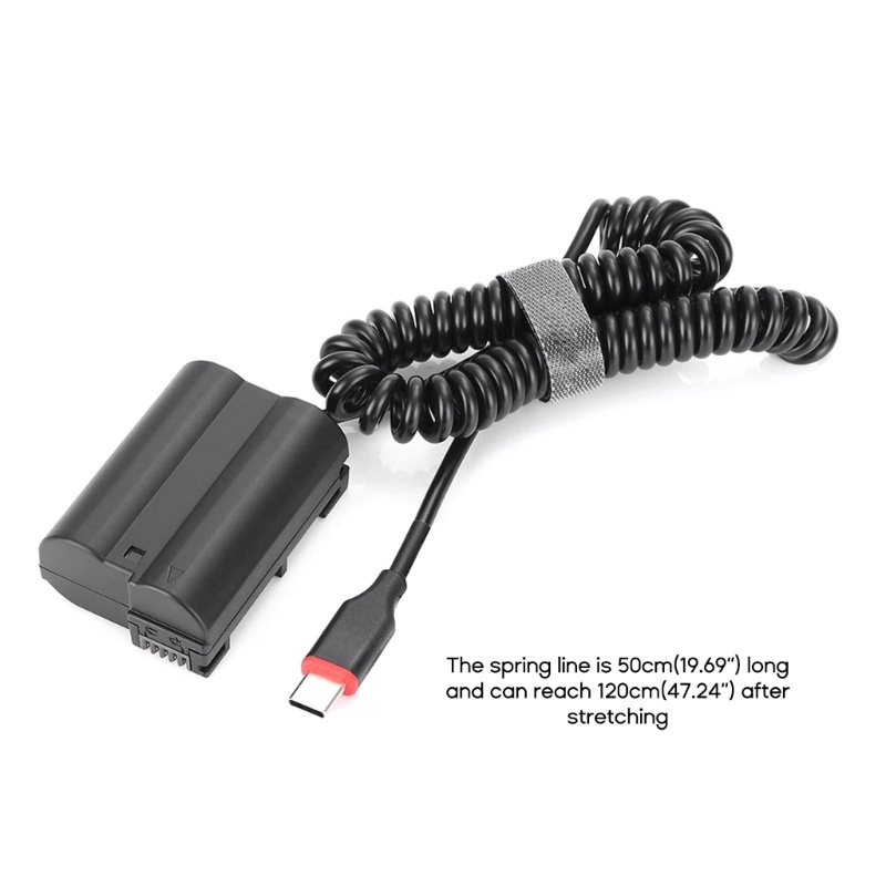 Zzz USB Type C EN-EL15 Dummy Battery Power Adapter Untuk Z7 Z7II Z6