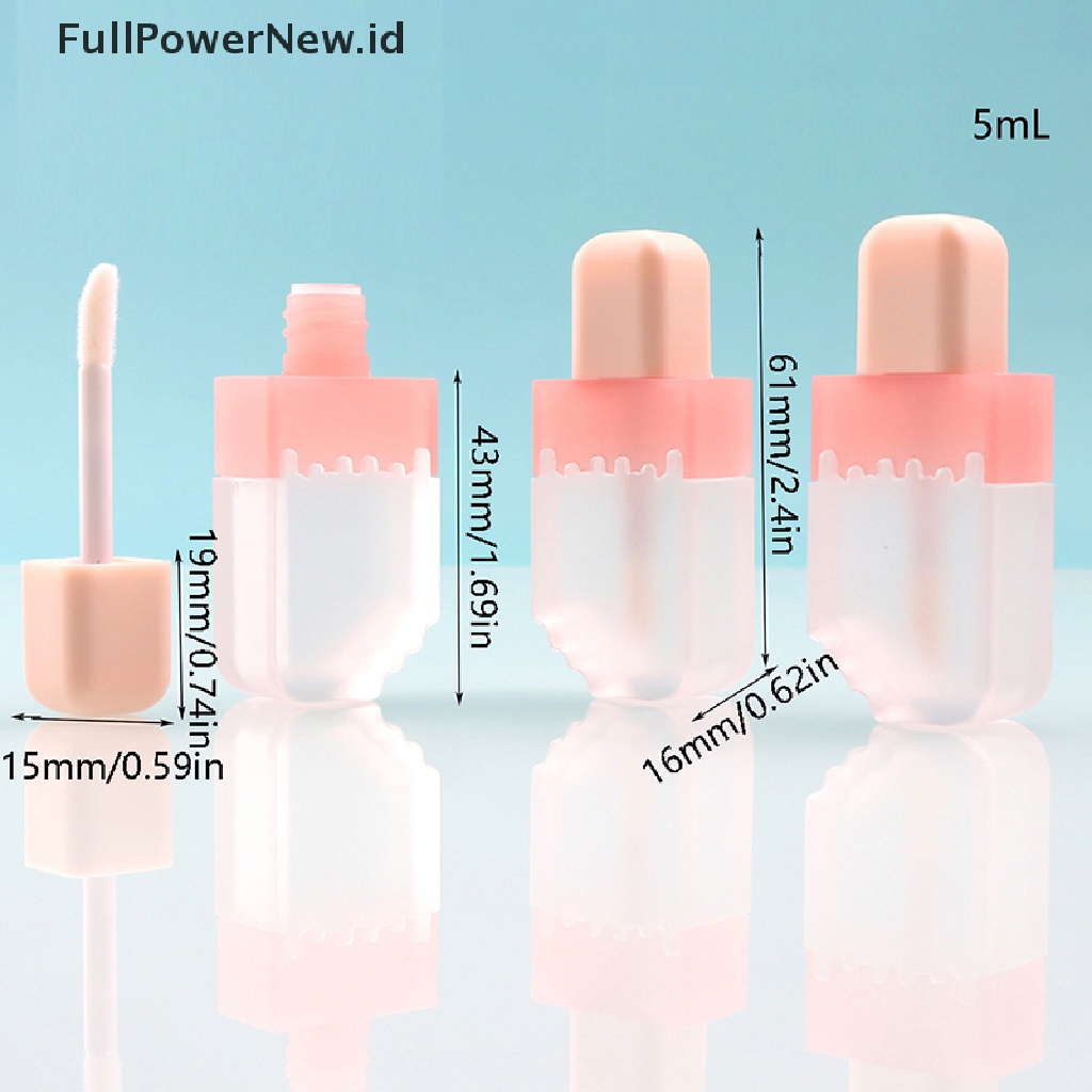 POWER 5ml Empty Lip Gloss Tube Ice Cream Refillable Lip Balm Bottle DIY Container ID