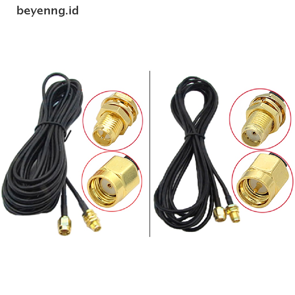 Beyen 10M Konektor Colokan Adaptor SMA Male to Female Kuncir Kabel Ekstensi Coaxial ID
