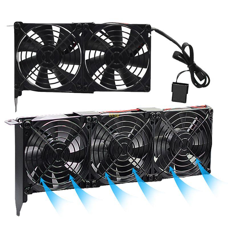 Bt VGA Cooler Dual-Fan/Tiga Kipas PCI Video Card Fans Graphics Card Radiator Kit