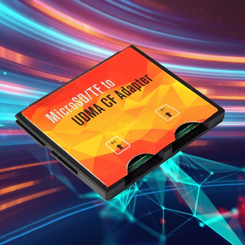 Adaptor Holder Kartu btsg Micro-SD TF To CF Konverter Memory Card Reader Micro-SD Dual TF To Compact Flash Type I Untuk Cam