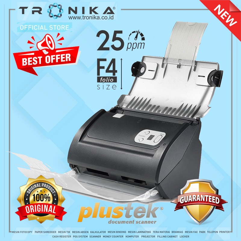 SCANNER PERIKSA NILAI LJK PLUSTEK SmartOffice PS286Plus Automatic Document Feeder (ADF)