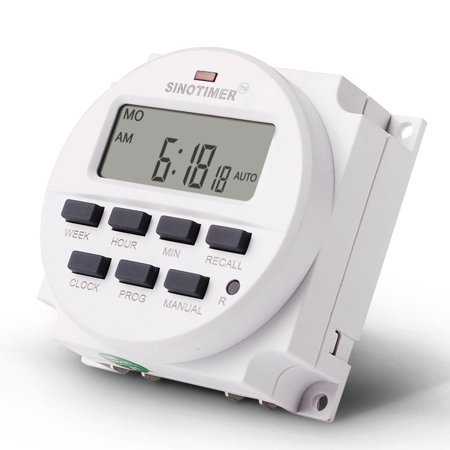 (BISA COD) FTIHSHP Sinotimer Programmable Timer Switch Relay Countdown Time 220V AC - TM618N-2