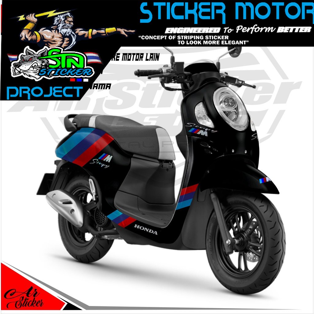 Decal Hologram Chrome Pelangi Scoopy FI Stiker Fullbody Scoopy Tahun 2013-2016, 2017-2020, 2021 014