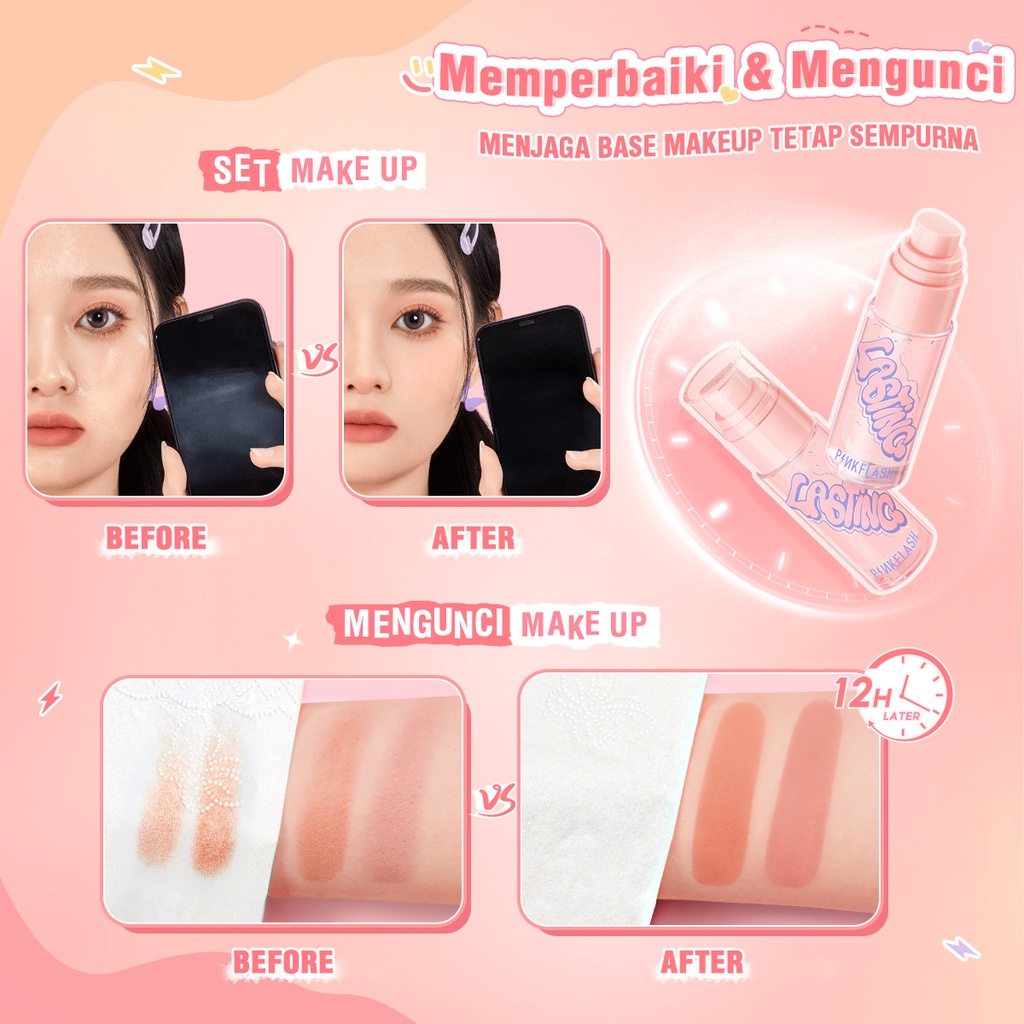 PINKFLASH Makeup Setting Spray Matte Finish Long-wearing Semprotan Pengaturan Riasan Moisturizing Dry And Non-sticky PF-F10-1