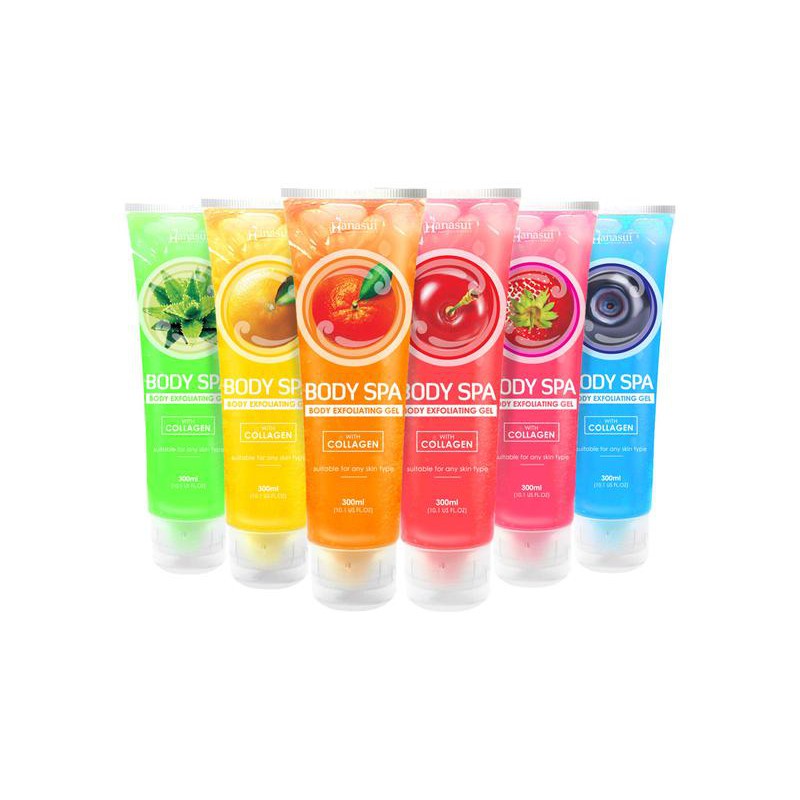 HANASUI Body Spa Exfoliating Gel Indonesia / Gentle Cleanser Power Essence Toner Serum Day Night Cre