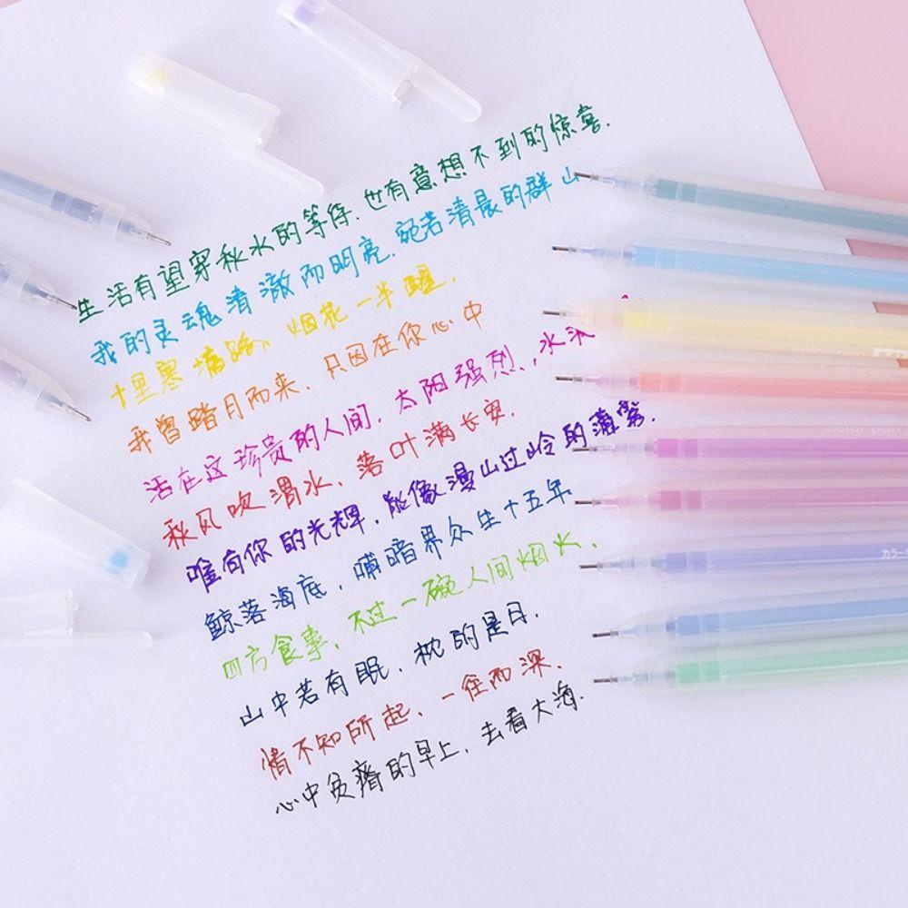 R-flower 12warna/Set Gel Pen Perlengkapan Kantor Sekolah Hadiah Alat Tulis Lukisan Penandatanganan Pulpen