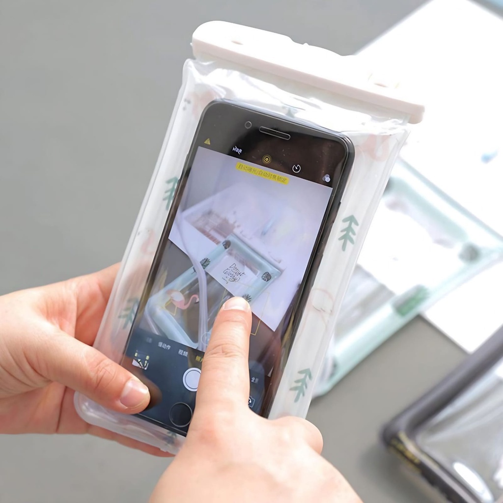(BOW) Sarung Hp Bermotif Kartun Bumper Case/Kantong Handphone Anti Air Dengan Model Sealer Waterproof