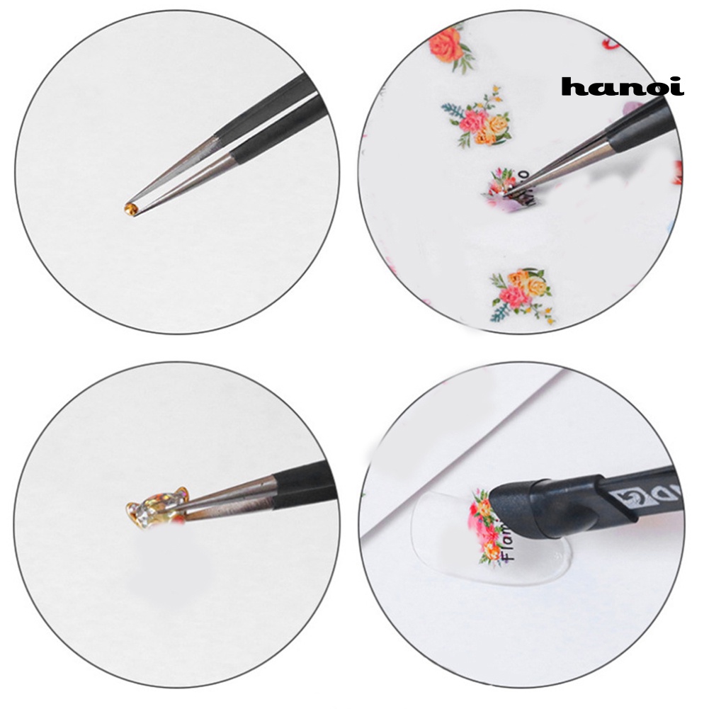 Hi * Stainless Steel Kepala Ganda Nail Art Nippers Pinset Klip Berlian Imitasi Pemetik Permata