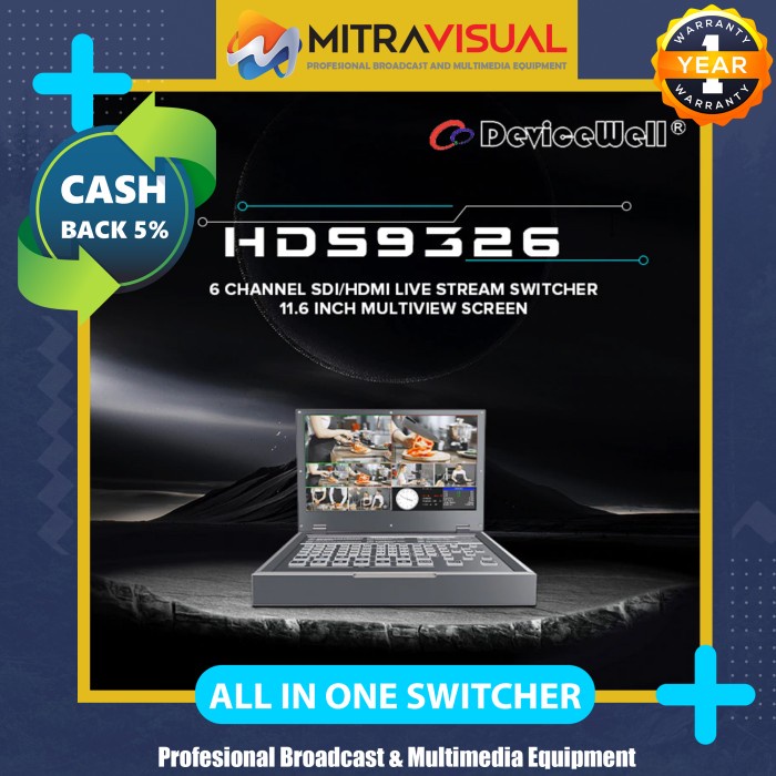 Devicewell HDS9326 4SDI 2HDMI Streaming  Keying  Recording