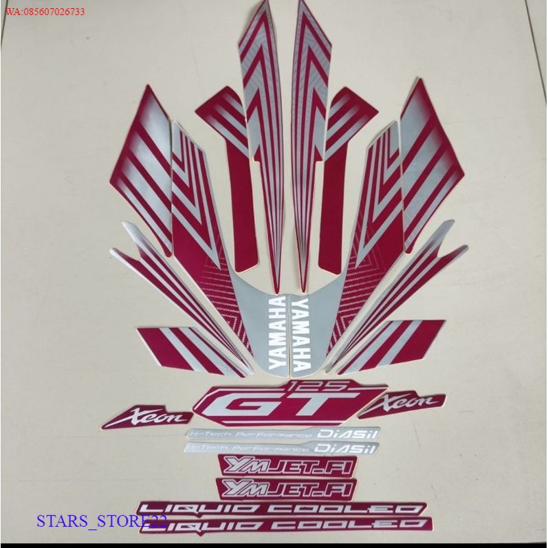 (ORI) striping yamaha xeon gt 125 2014 ungu list body motor KUALITAS ORIGINAL PABRIK
