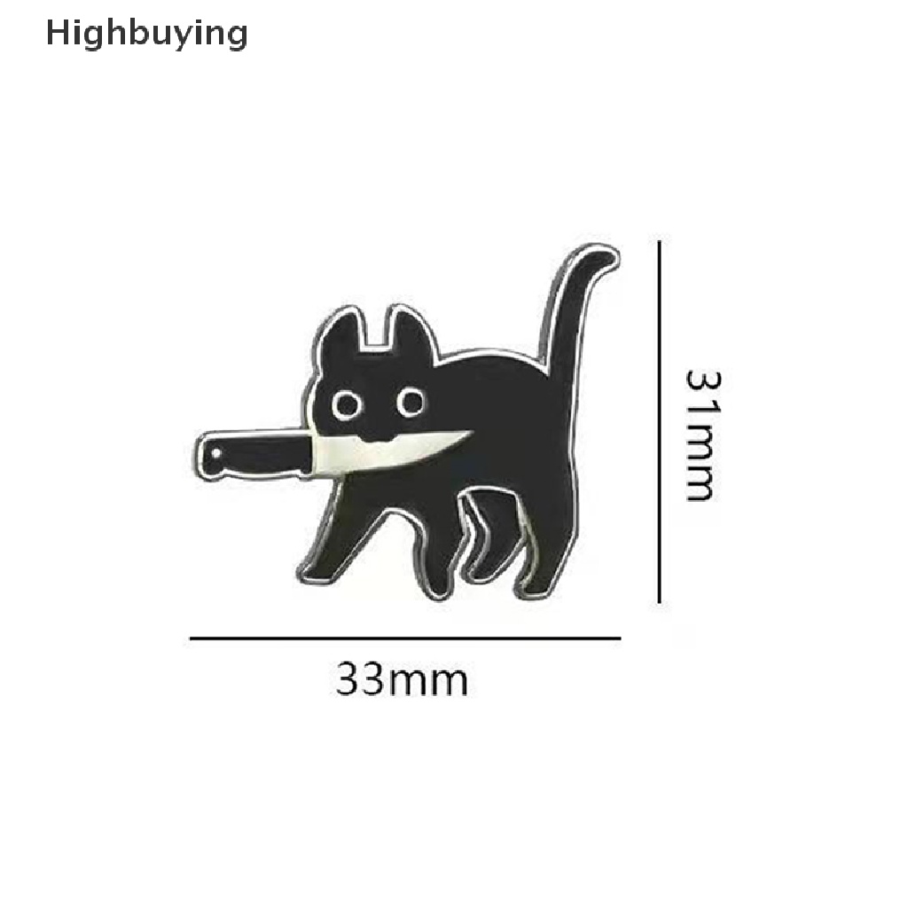 Hbid Kartun Kucing Hitam Pemodelan Pop-Enamel Bros Pin Fashion Kerah Lencana Pin Perhiasan Hadiah Glory