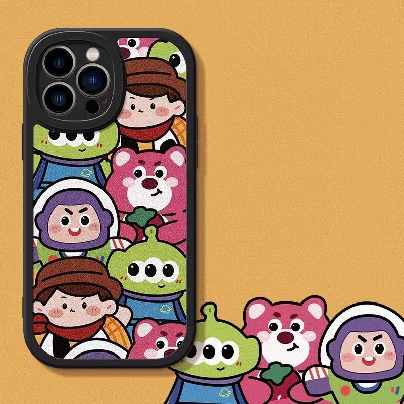 Stoy Story Winnie the Pooth SoftCase Apple IPhone 6S 7 8 Plus XR XS Max 11 12 13 14 Pro Max 14 PLUS Black Silicone Case Alien