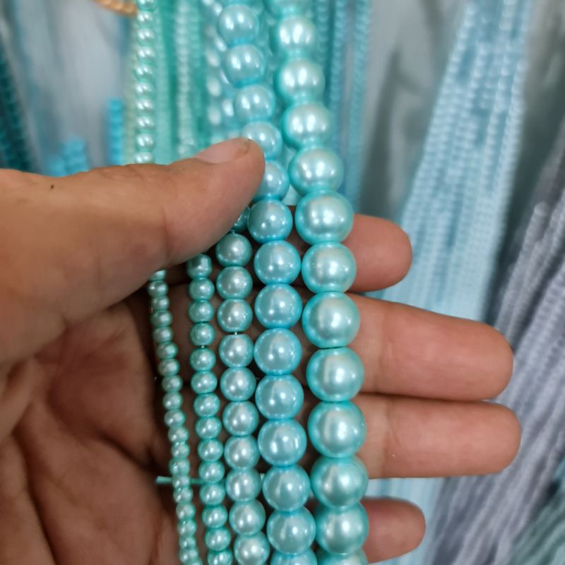 MUTIARA SINTETIS BERAT / MUTIARA JAHIT UKURAN 3 MM PER PACK / BUNGKUS ISI 20 renteng PER 1 WARNA KUALITAS BAGUS KILAU