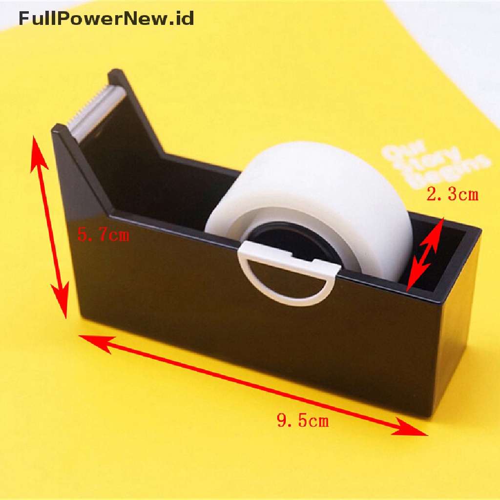 Power 1Pc Tempat Lakban Dengan Tape Cutter Perekat Tape Dispenser Organizer Kantor ID