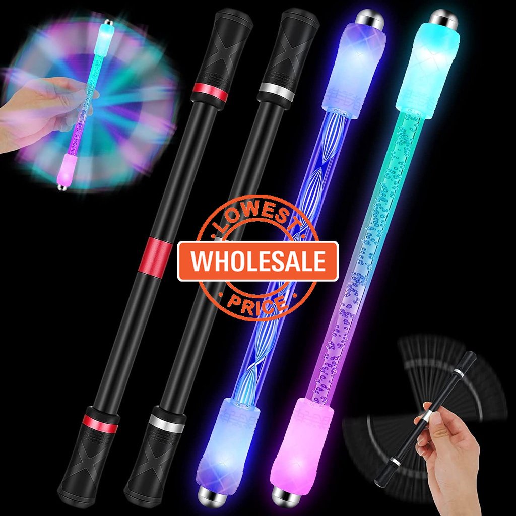 [Grosir] Jari Jari Fleksibel Release Pressure Oily Pen Dengan Lampu LED Flash Game Develop Intelligence Spinning Pen