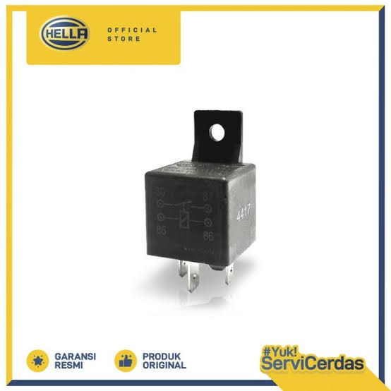 HELLA Relay Original - Relay Klakson / Lampu - 12v kaki 4
