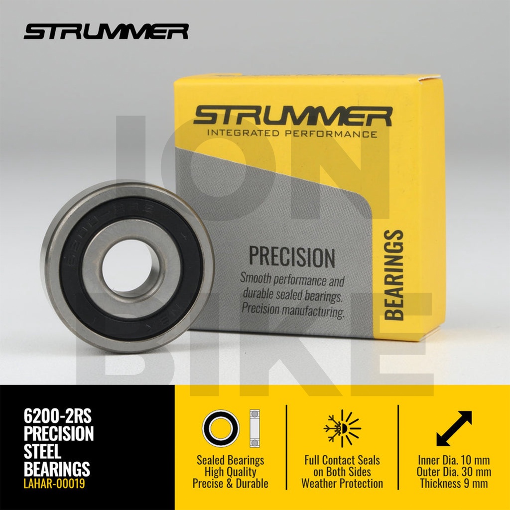 Bearing 6200 2RS Strummer Steel Laker Klaher Laher Ball 10 x 30 x 9 mm Hub Freehub Free Hub MT380 MT