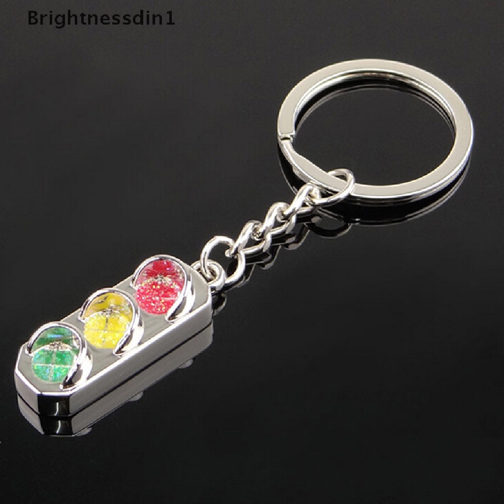 [Brightnessdin1] Baru Lampu Lalu Lintas Mobil Gantungan Kunci Rantai Klasik 3D Keyfob Keychain Hadiah Butik