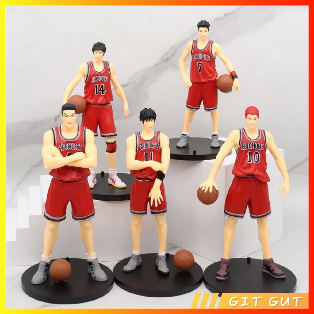 Action Figure Pajangan Set 5 Pcs Slam Dunk Hanamichi Sakuragi