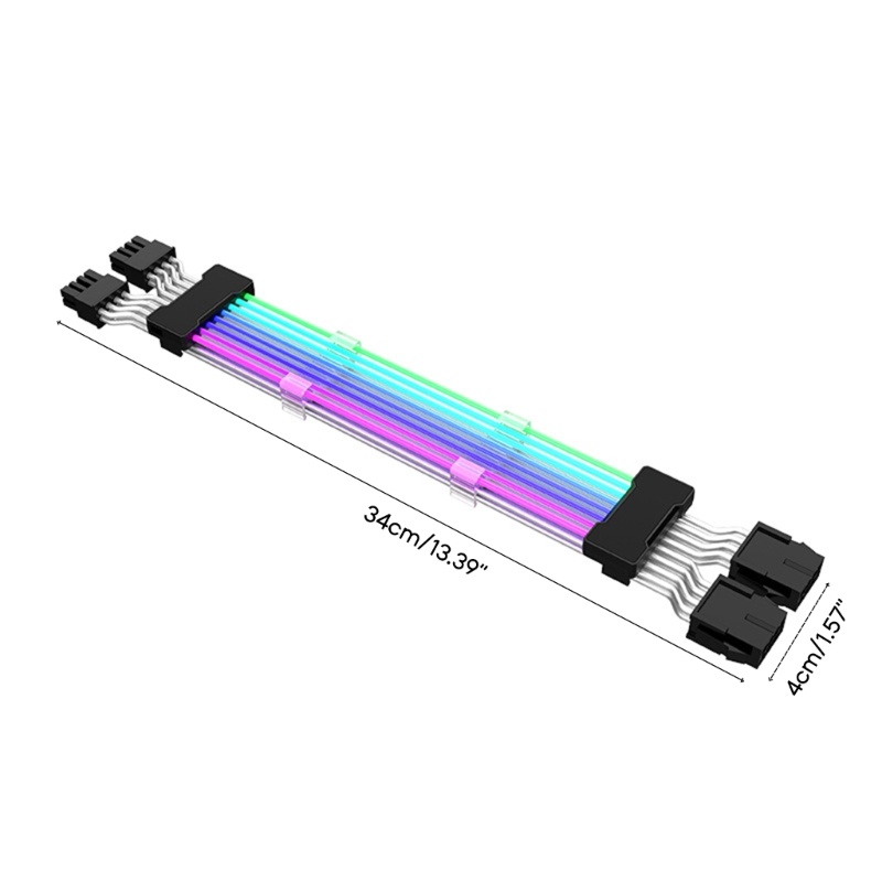 Btsg ARGB Kabel Ekstensi GPU 8PIN Rainbow Case Lighting Strip 24PIN RGB Extender PC Gamer Refits Motherboard Extension