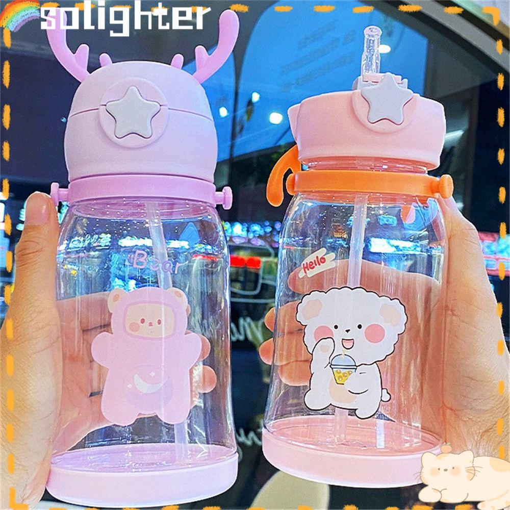 Solighter Botol Air Minum Olahraga Portable Travel 600ML Water Cup