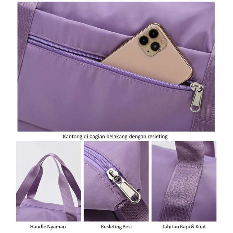 GROSIRTAS LV0262 Tas Travel Jumbo Wanita Import Tas Jinjing Anti Air Motif XZF kualitas Premium