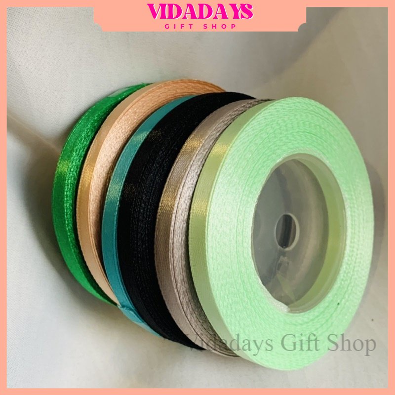 

VIDADAYS Pita Satin 1/4 INCH / 0,6CM / Pita Kado Tali Hampers