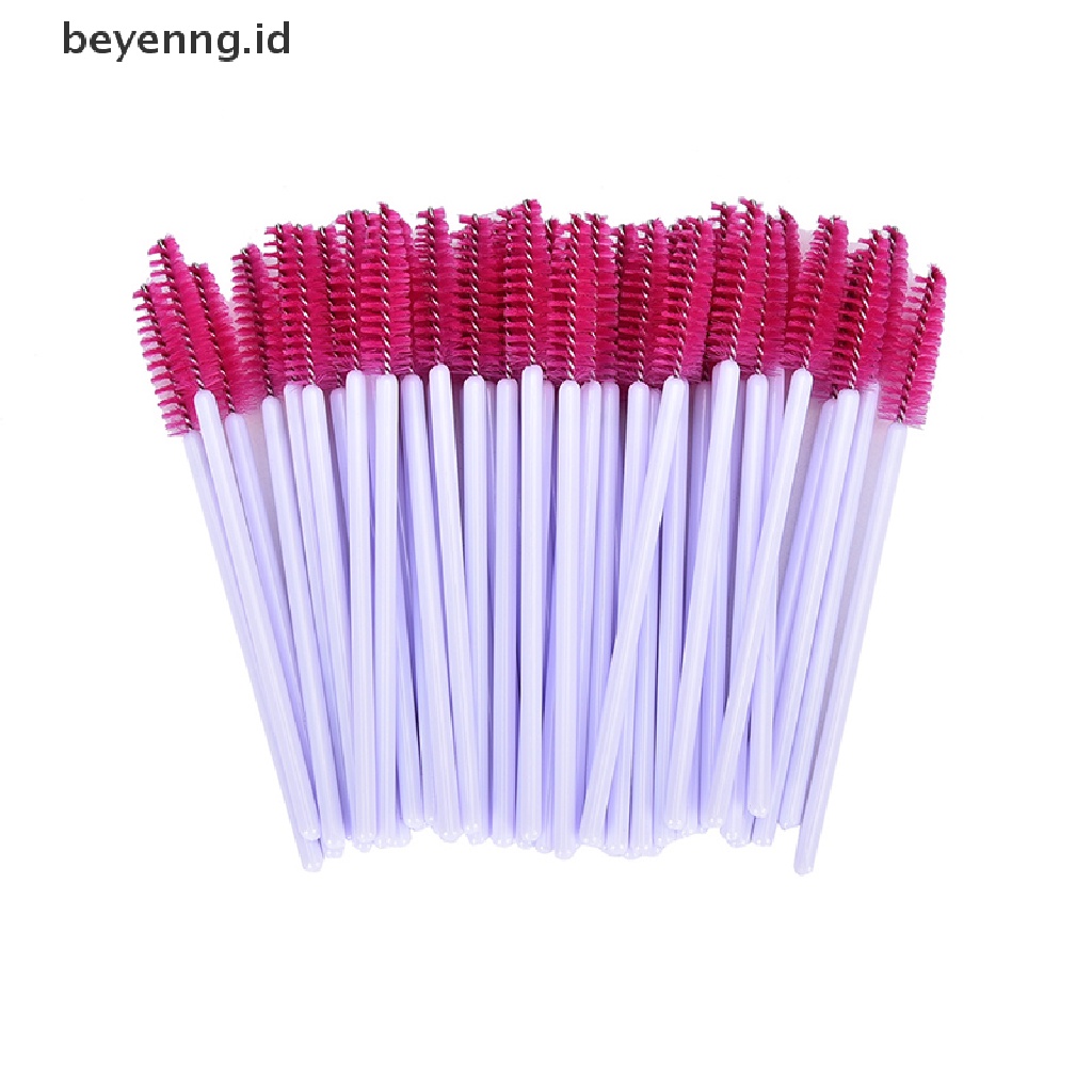 Beyen 50Pcs Sikat Bulu Mata Sekali Pakai Alat Makeup Kosmetik Maskara Wands Aplicator, ID