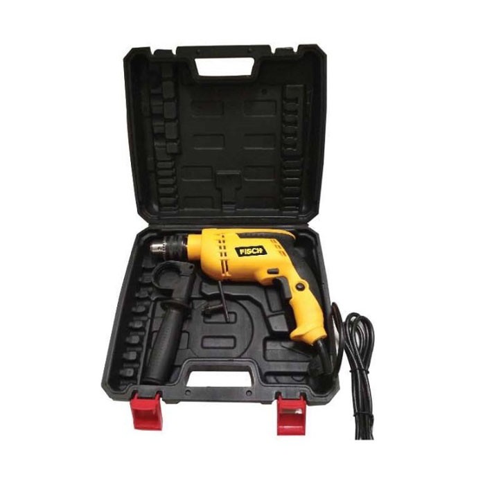 Fisch Impact Drill 13mm Set Koper Bor 650W SDT8281