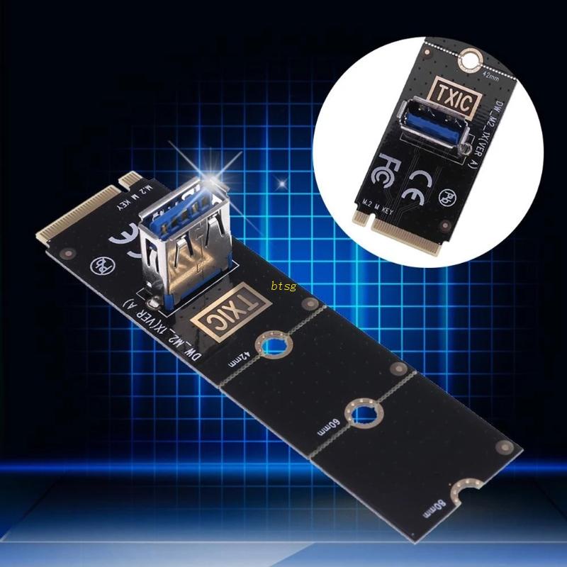 Btsg Untuk M.2 Ke USB3.0 Converter Adapter Kartu Grafis Extender Transfer Slot PCI-E