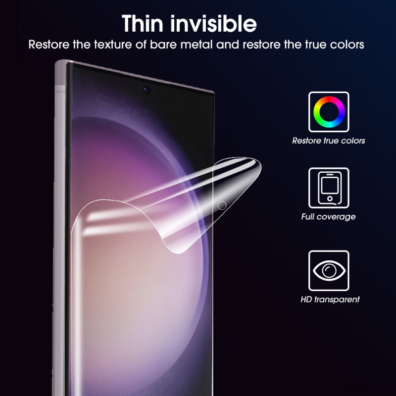 Full-coverage Bezel Soft Film TPU Sensitivitas Tinggi Hydrogel Film HD Screen Film Depan Belakang Film Pelindung Kompatibel Dengan Samsung Galaxy S23 Series