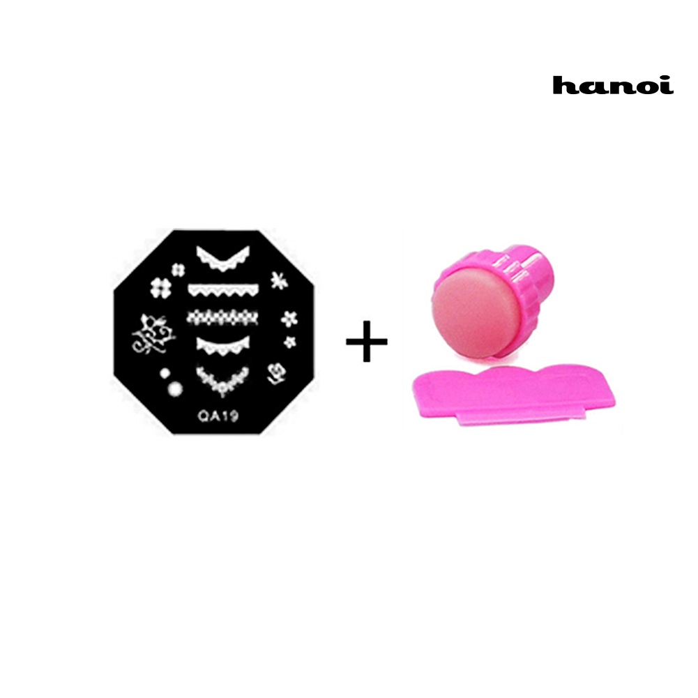 Hi * Manicure Template Nail Art Printing Gambar Polish Stamp Plate Scraper Stamper Kit