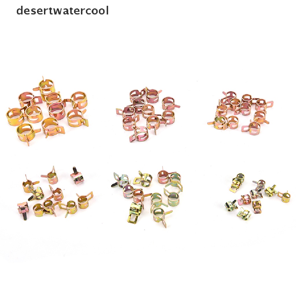 Deid 10pcs/Set Klip Pipa Pegas Air Minyak Klem Tabung Udara Spring Band Type Fastener Martijn