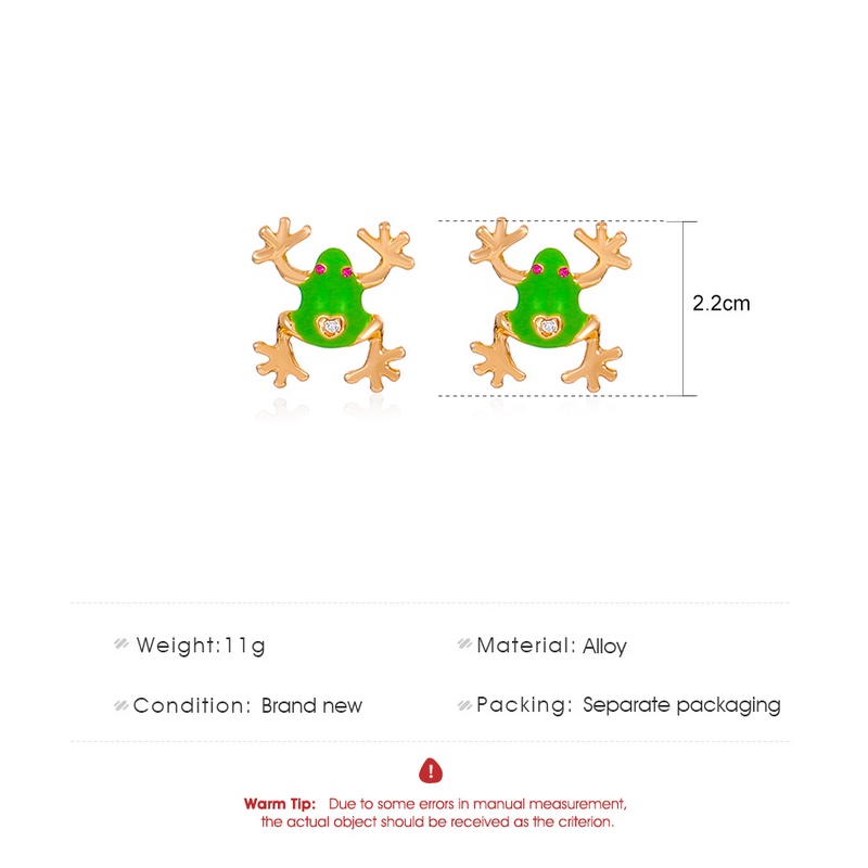 Fashion Kreatif Tetes Minyak Katak Telinga Studs Untuk Gadis Wanita Kartun Hewan Lucu Lucu Anting-Anting Kepribadian Aksesoris