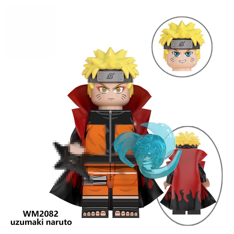 Mainan Blok Bangunan Rakitan Boneka Mini Naruto Akatsuki Naruto Uchiha Sasuke Kakashi Dengan Tanah