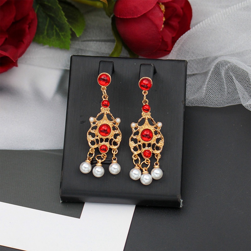 Anting Rumbai Kristal Cinta Anting Berlian Imitasi Berongga