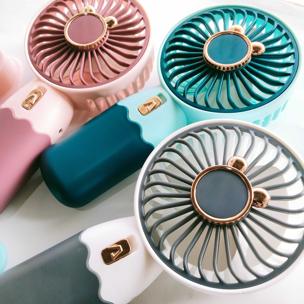 Mini fan karakter portable Kipas angin miki stand cantik colour  genggam - dinno.id