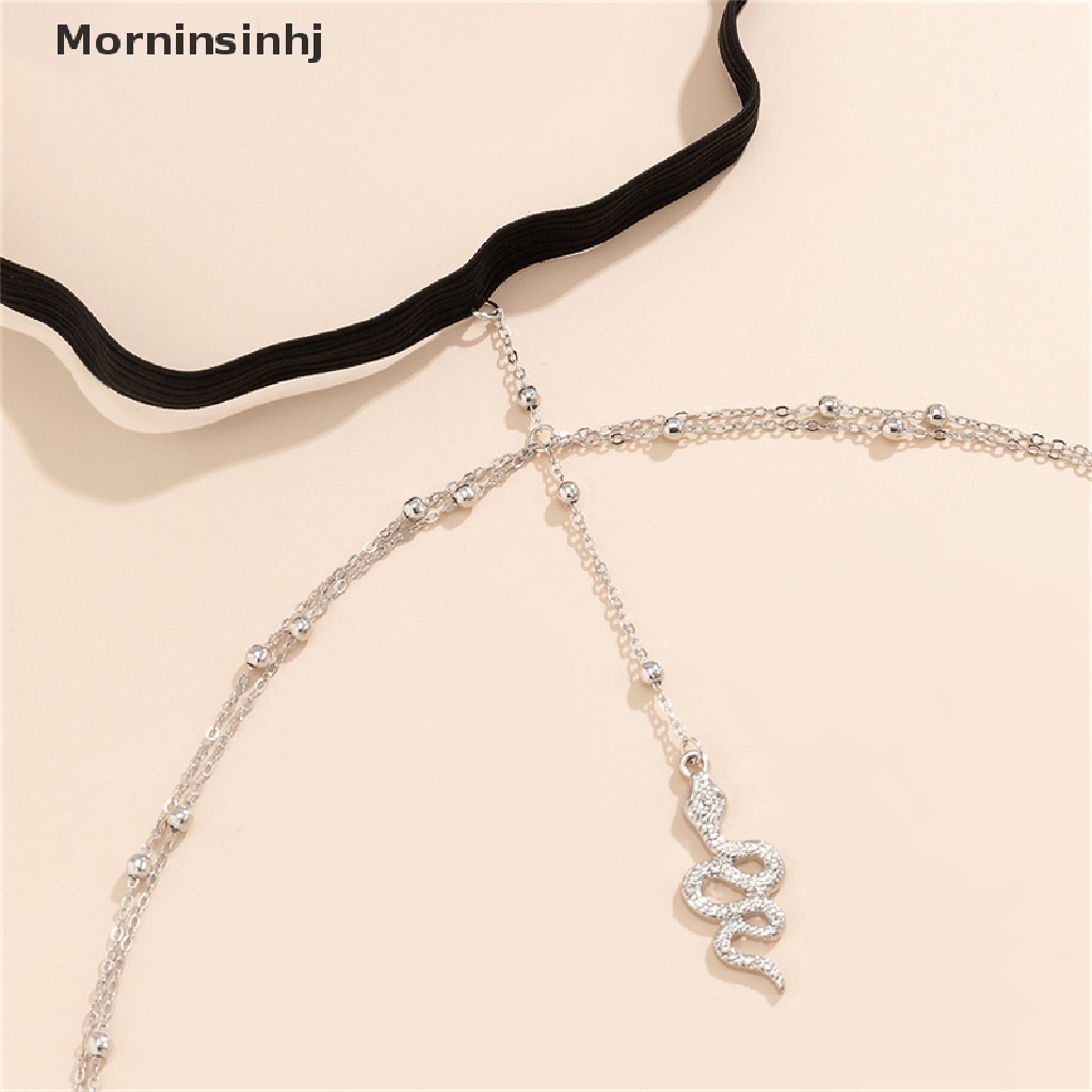 Mornin Wanita Seksi Rantai Paha Elastis Force Snake Pendant Bohemia Fashion Multilayer Rantai Tubuh Perhiasan id