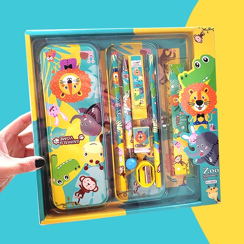 

TEMPAT PENSIL STAINLESS FULL ISI SEKOLAH / KOTAK PENSIL / ALAT TULIS/CUTE STATIONERY UNTUK HADIAH