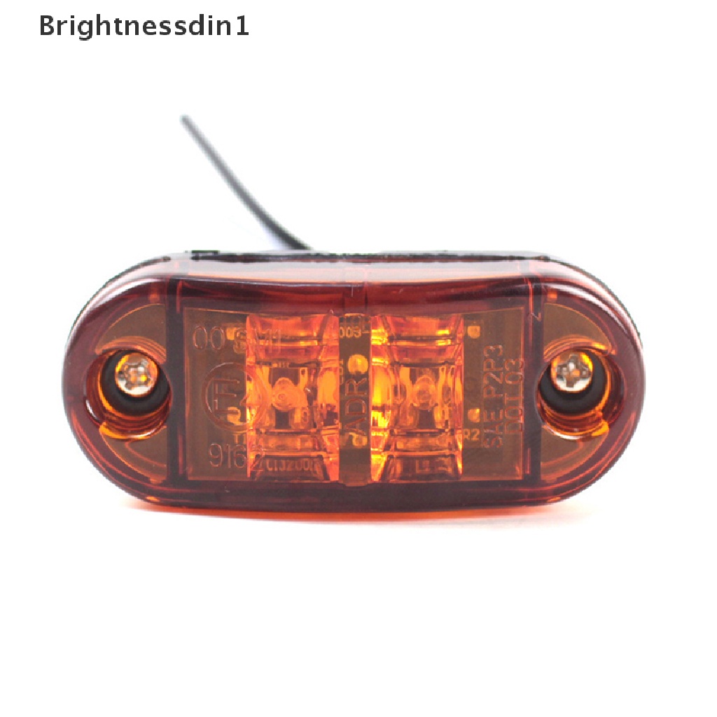 [Brightnessdin1] 1pcs 10V 30V LED Side Marker Lights Warning Tail Light Auto Mobil Lampu Eksternal Truk Truk Truk Truk Truk Truk Kuning Orange Putih Merah Butik