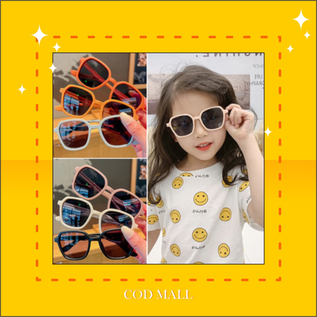 Sunglasses Fashion Anak Varian Terbaru Kacamata Anak Bentuk Persegi untuk Umur 1 - 8 Tahun