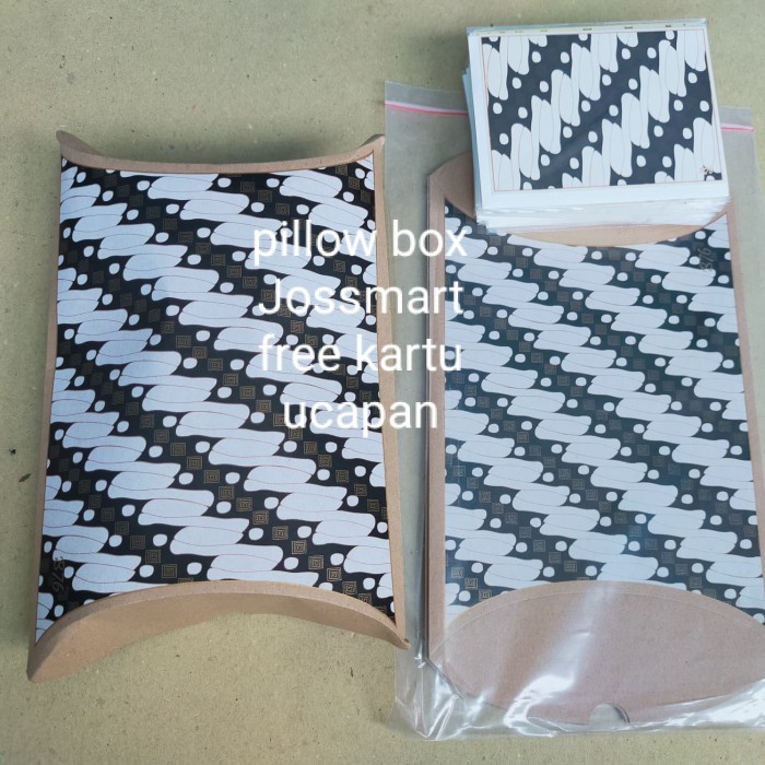 

⭐BISA COD⭐ Ready Pillow Box Kotak Kado Tempat Kado Packing Kado Batik Premium