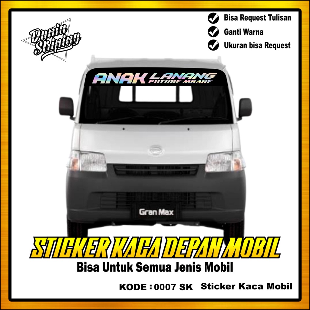 STIKER CUTING KACA DEPAN MOBIL/GRANDMAX