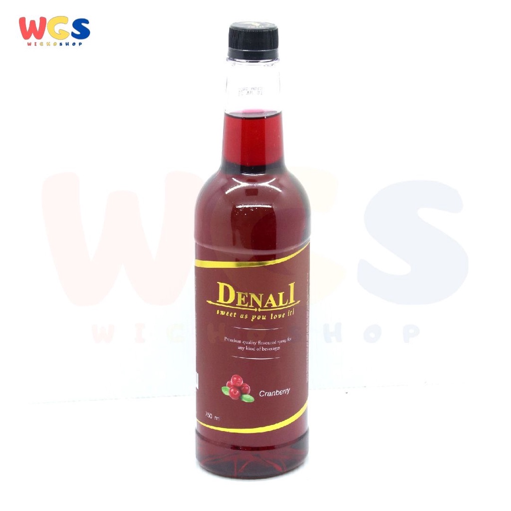 Syrup Denali Cranberry Premium Quality Flavoured For Beverages 750ml