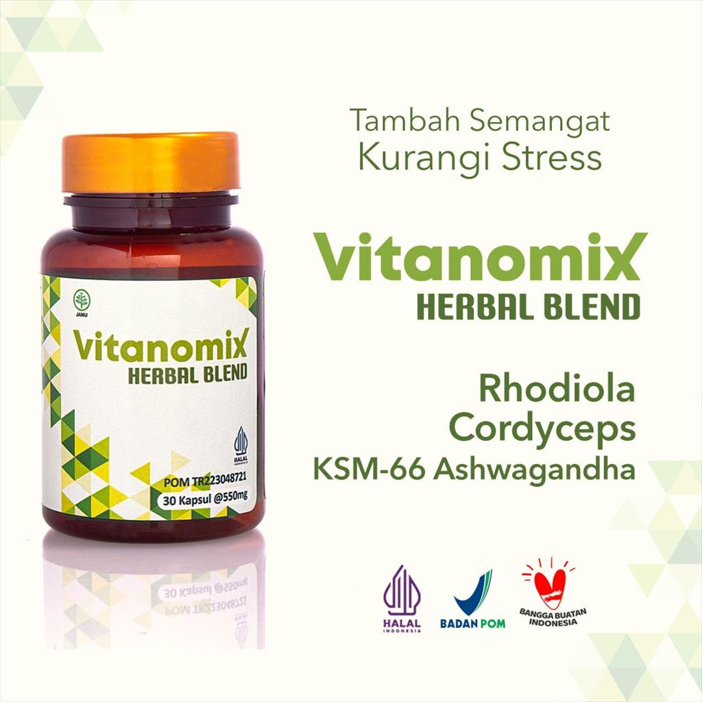 Vitanomix Herbal Blend KSM-66  Rhodiola Cordyceps Ashwagandha BPOM