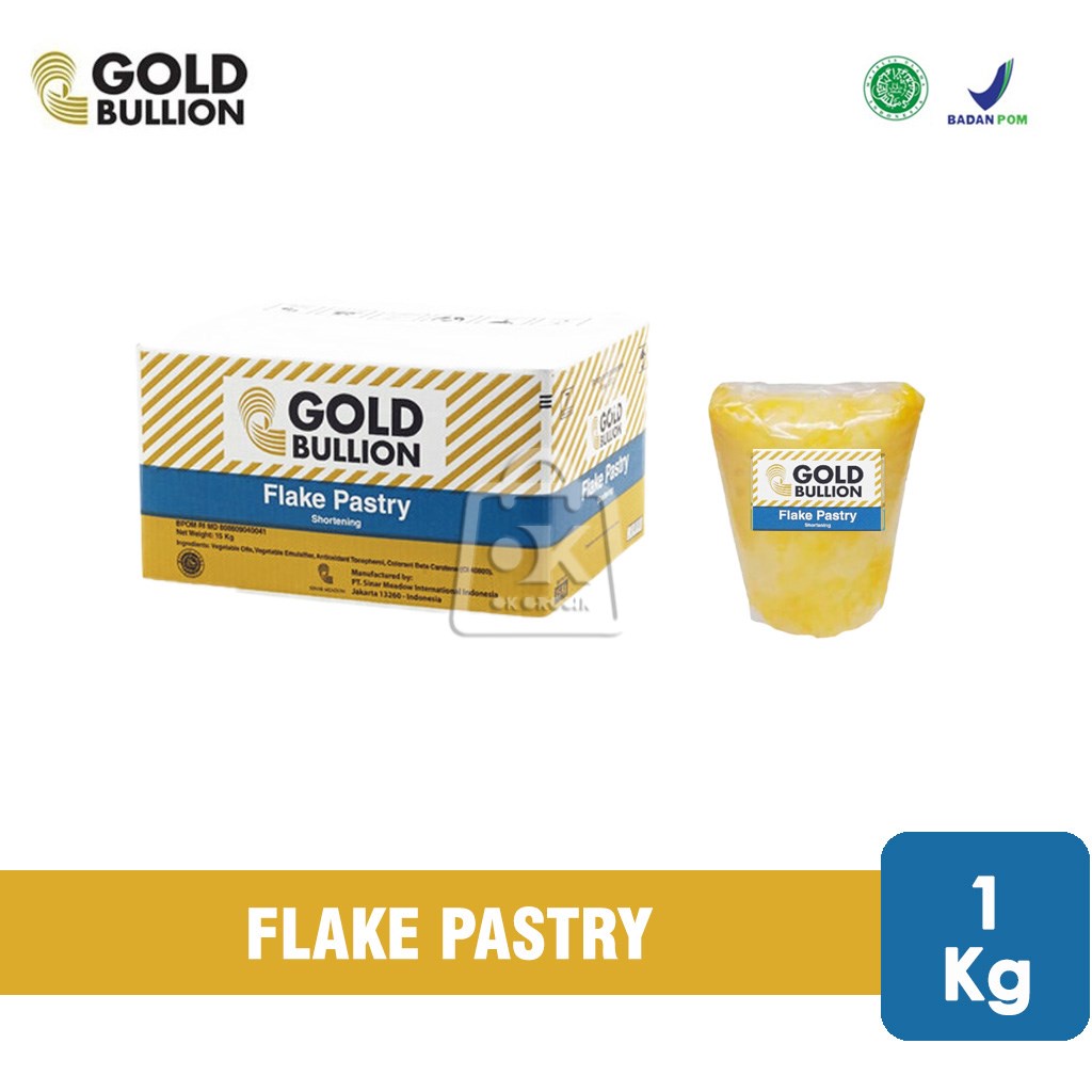 

Gold Bullion Flake Pastry / Korsvet / Shortening Pastry (1 Kg)