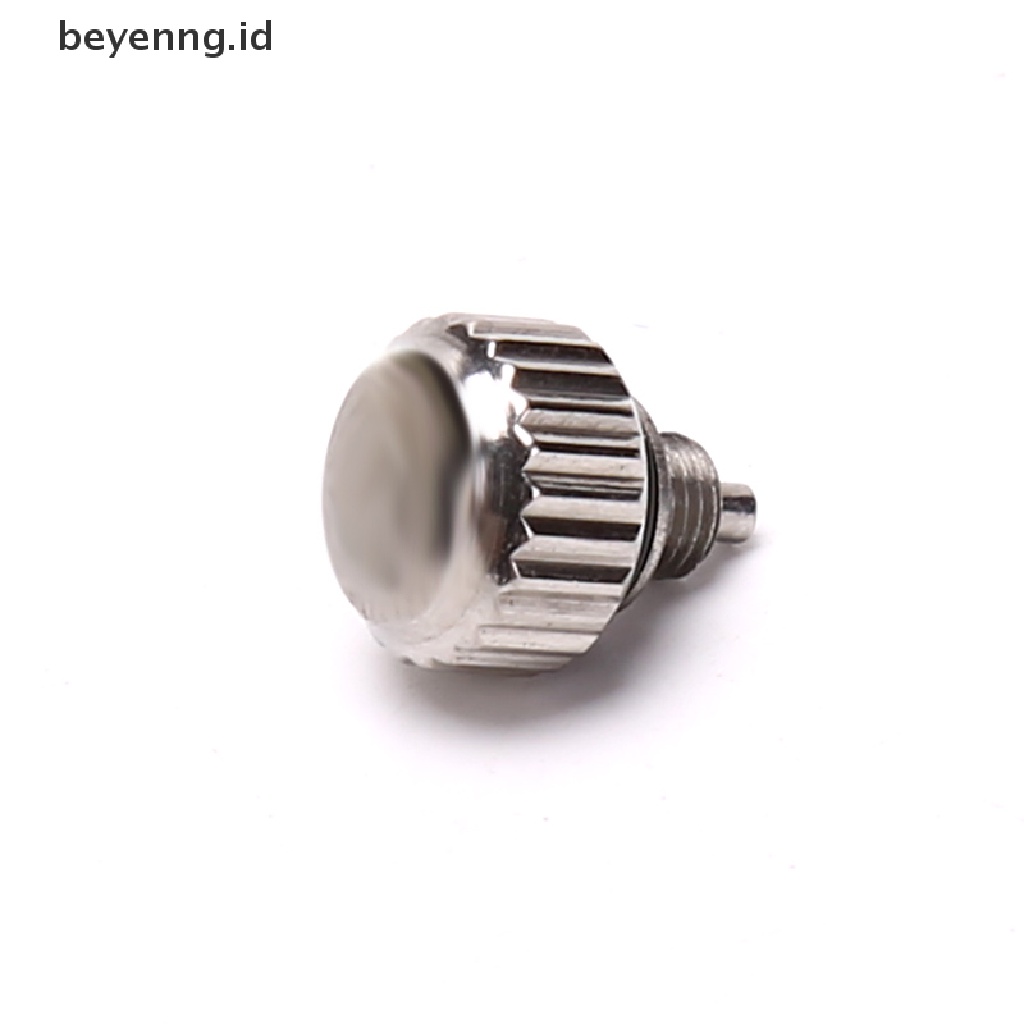 Beyen 1PC 7.0mm * 4.4mm Baja Jam Tangan Mahkota Kunci Eksternal Thread Push Button Aksesoris ID
